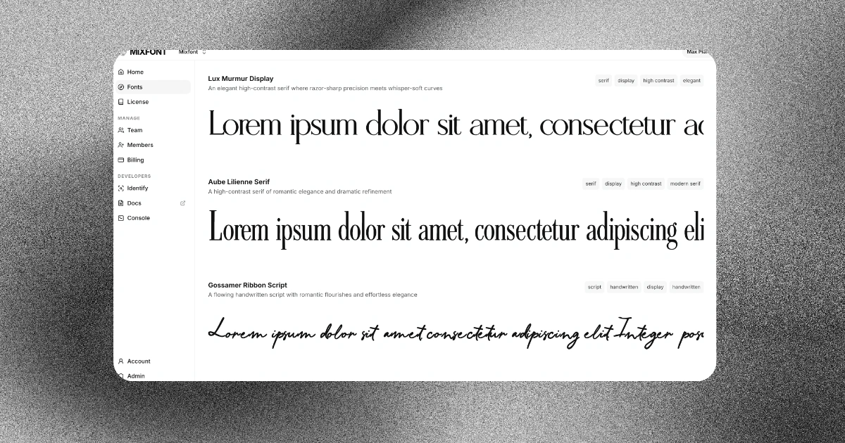 Free Fonts on Mixfont