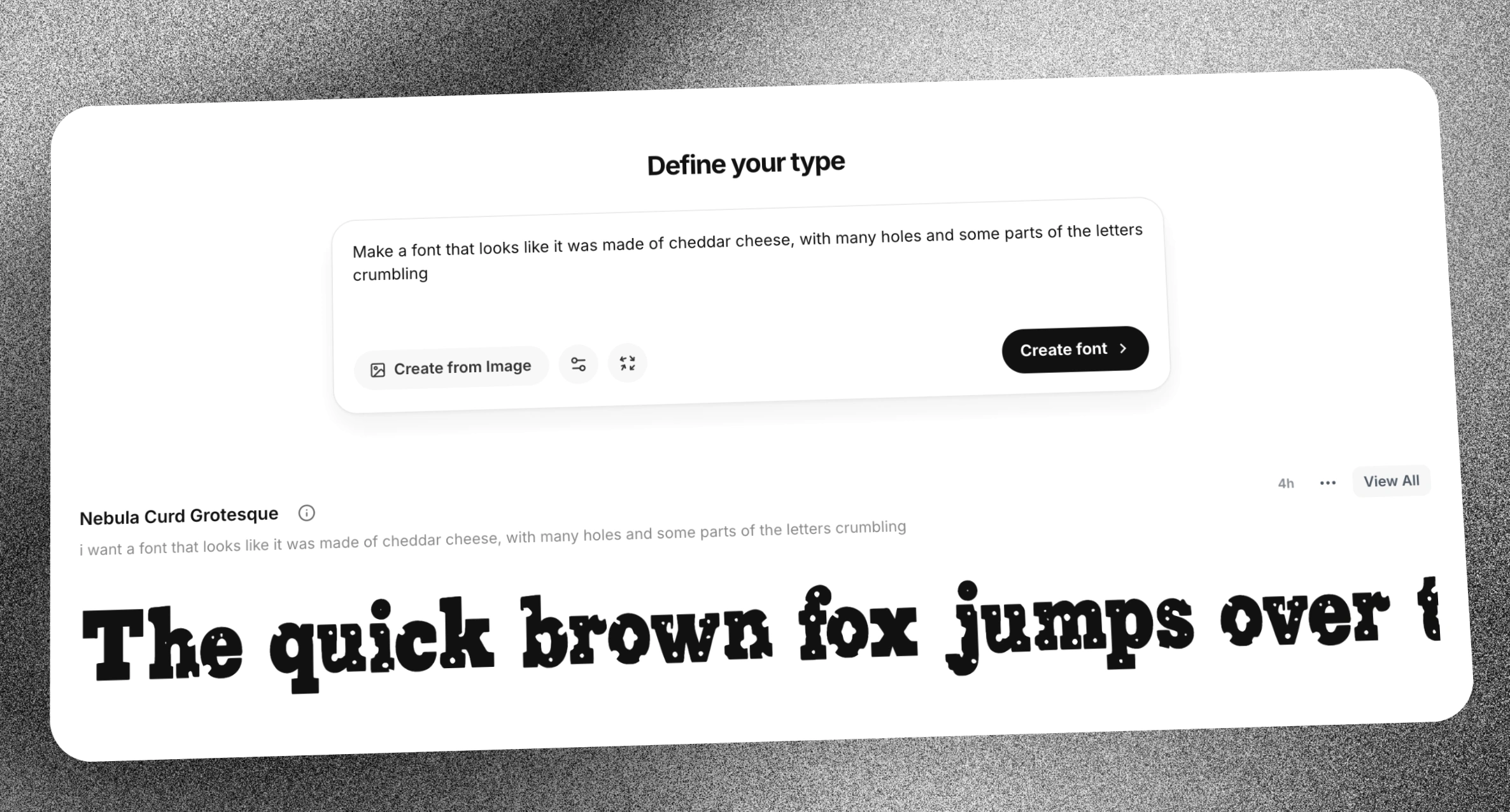 A font that looks like cheddar cheese