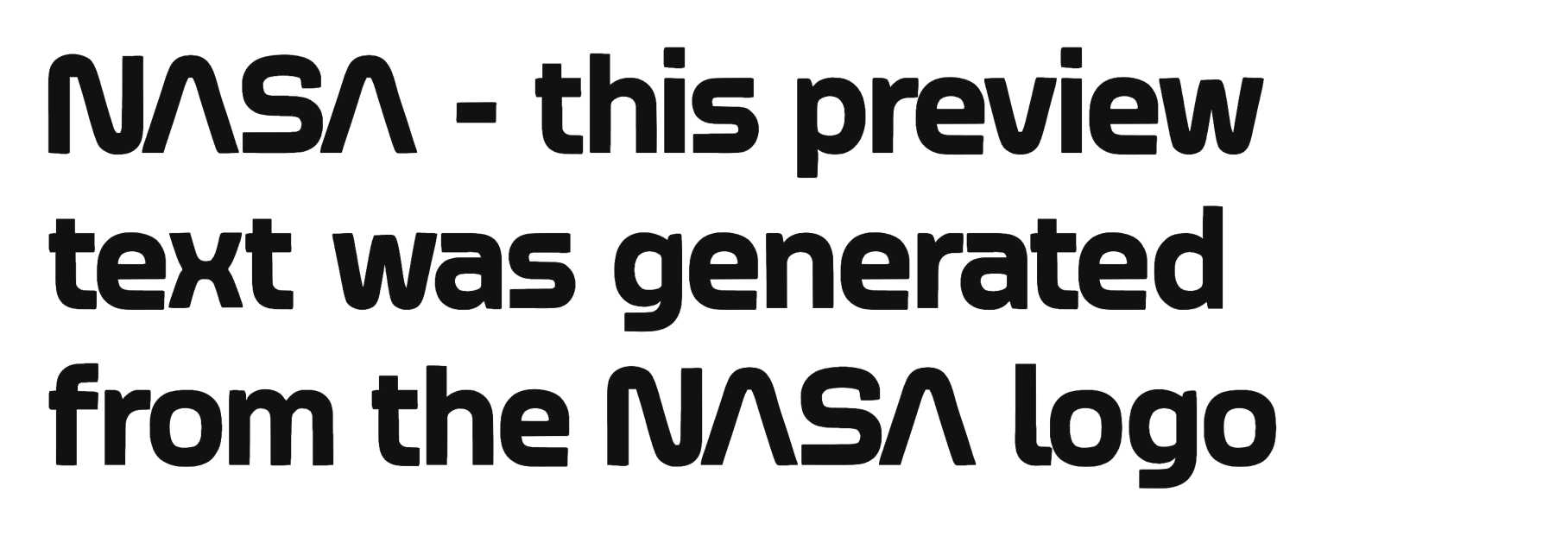 Dissonant Wave Sans generated font preview